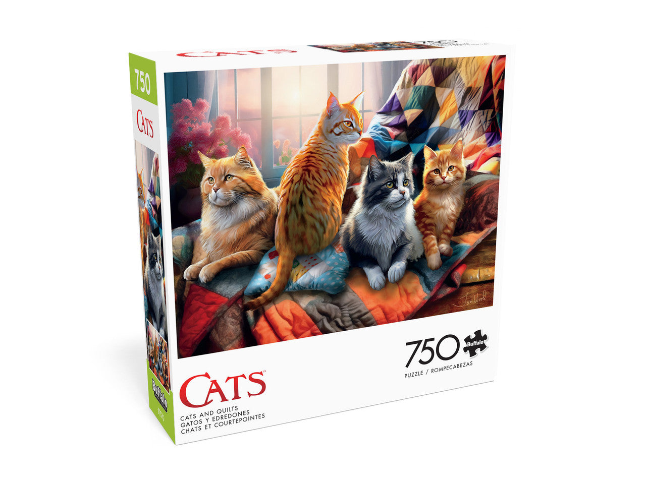 buffalo-games-cats-and-quilts-750-teile-puzzle-katzen image 2