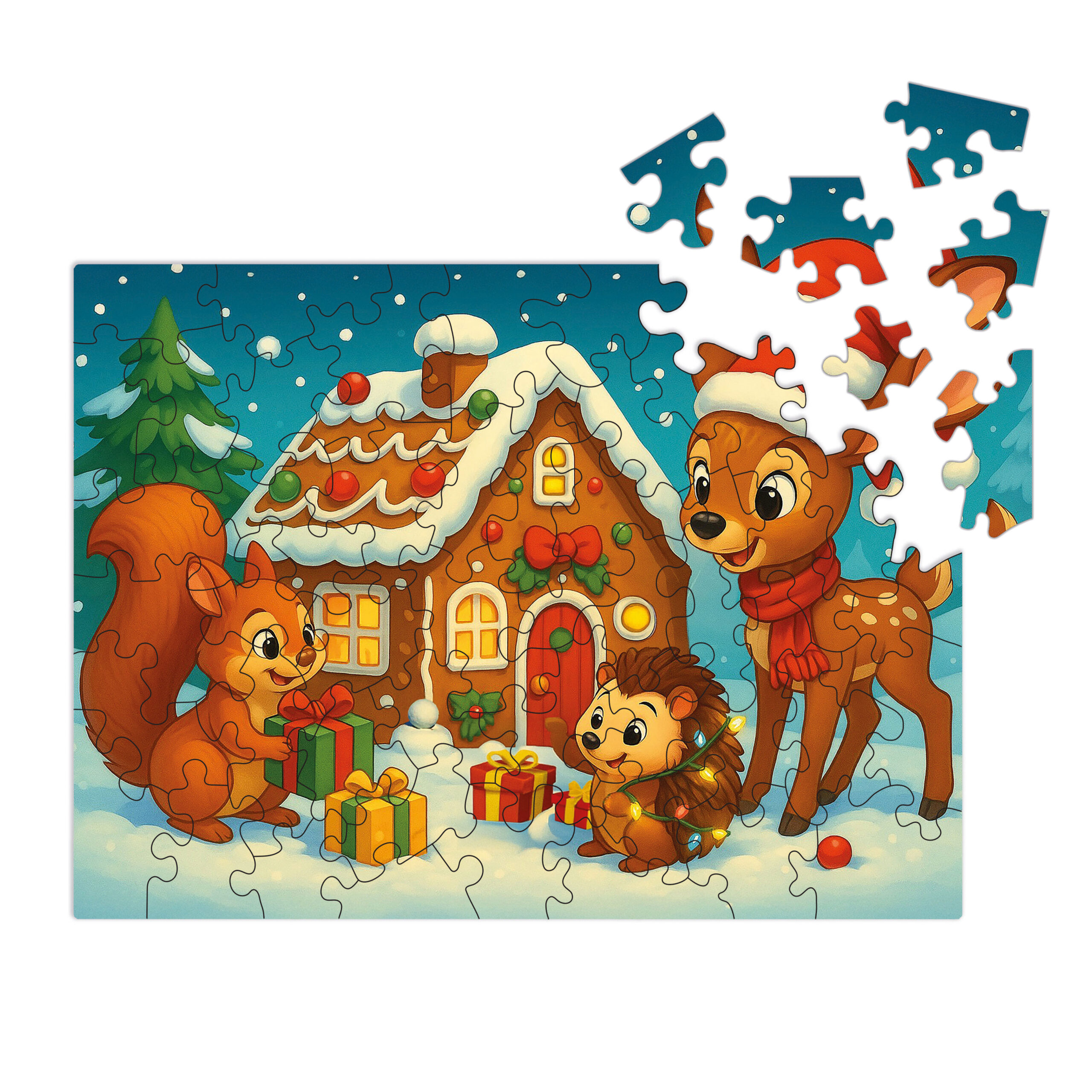 milliwood-christmas-holzpuzzle-weihnachtsfreunde-50-teile-kinder image 1