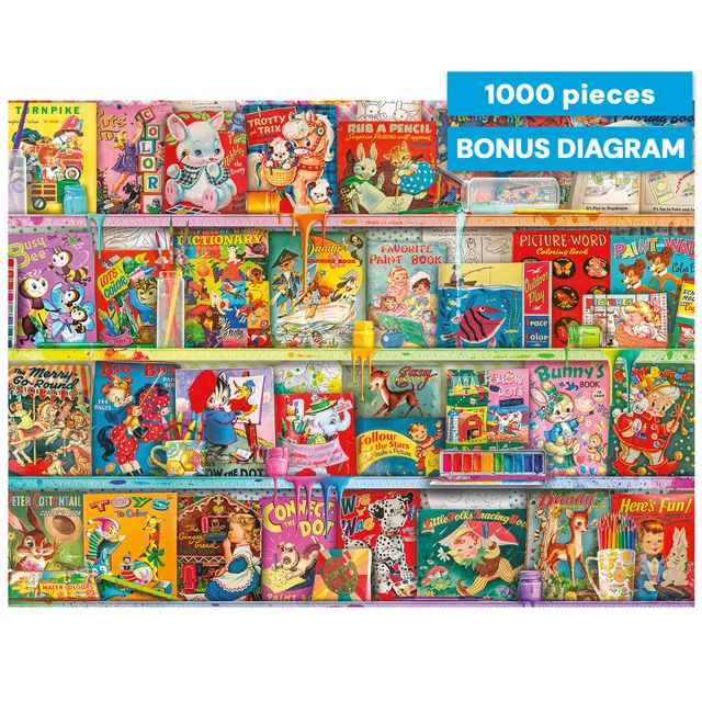 buffalo-games-aimee-stewart-kitschy-funbook-nook-1000-teile-puzzle image 1
