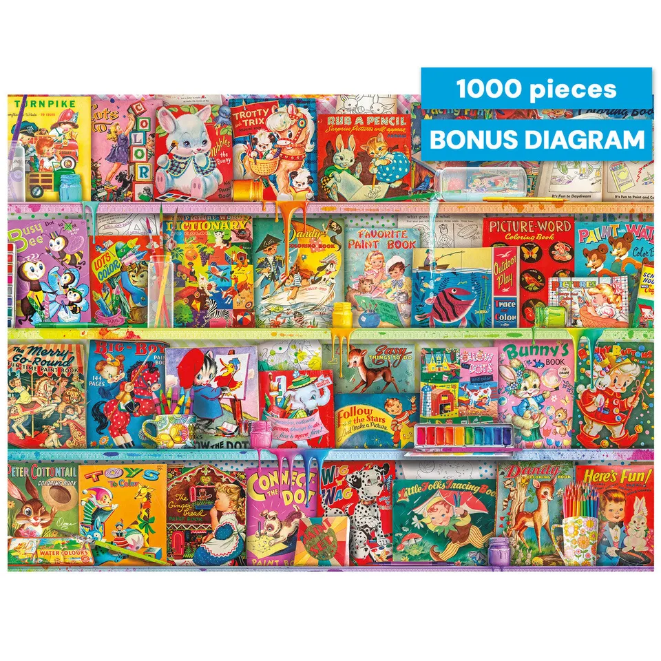 buffalo-games-aimee-stewart-kitschy-funbook-nook-1000-teile-puzzle image 1