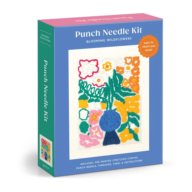 galison-blooming-wildflowers-punch-needle-set-blumen image 1