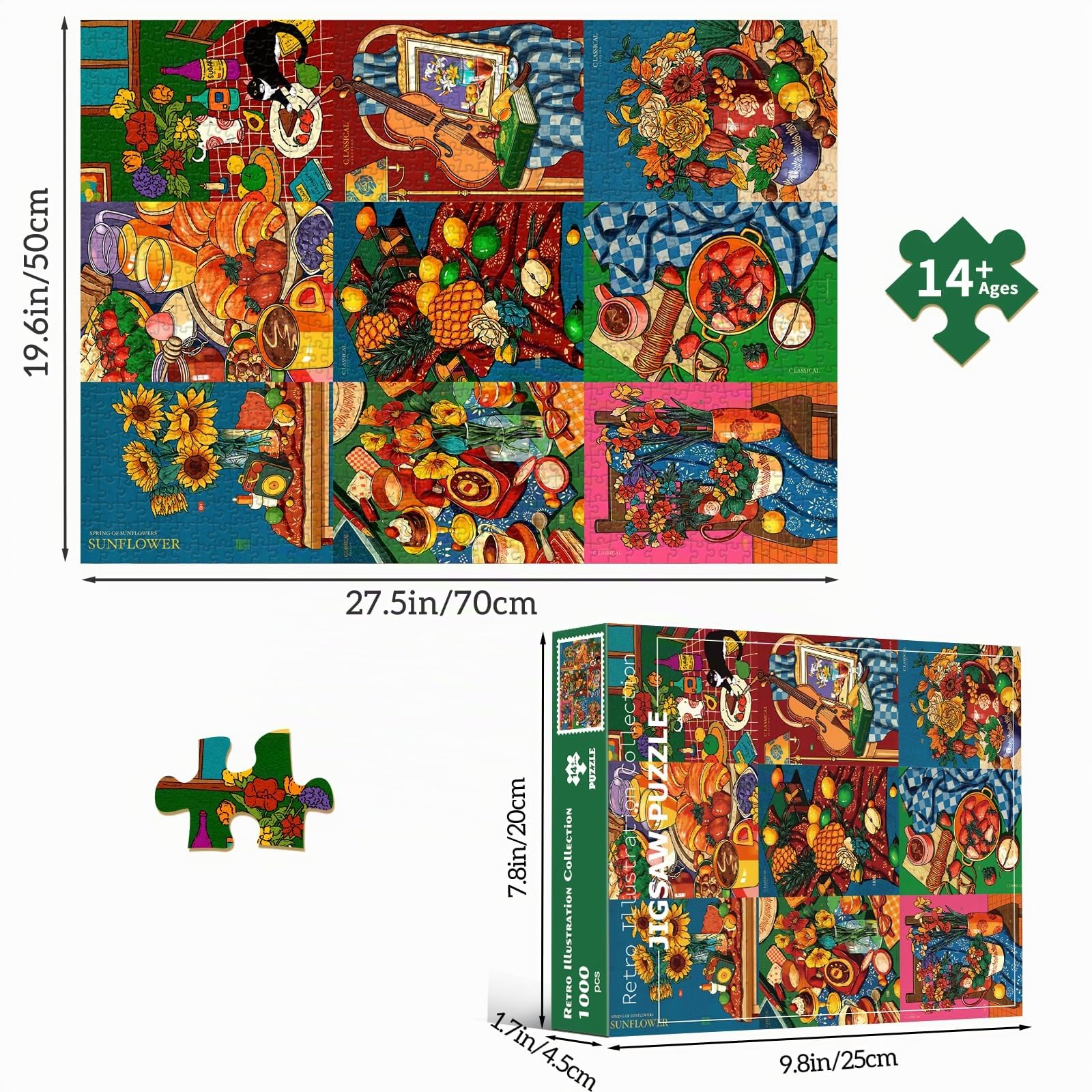 huadada-neun-grid-illustration-puzzle-1000-teile-70x50 image 6