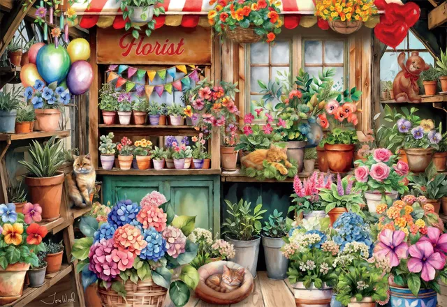 buffalo-games-the-flower-shop-2000-teile-puzzle-blumen image 1