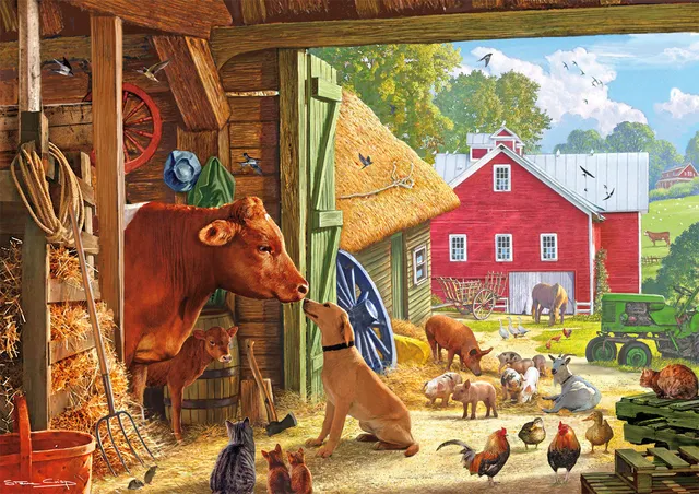 buffalo-games-country-life-farm-scenic-puzzle-500-teile-bauernhof image 1