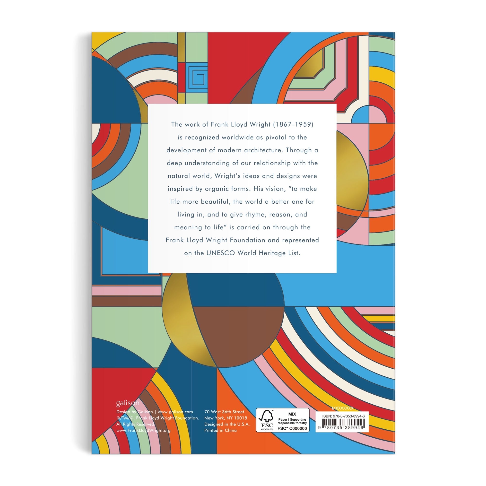 galison-stationery-frank-lloyd-wright-hoffman-house-notizbuch-a5 image 4