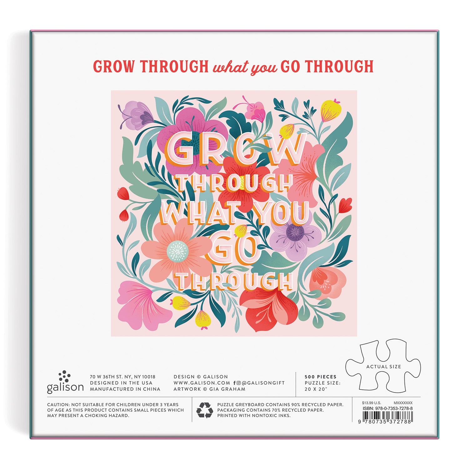 galison-grow-through-what-you-go-through-500-teile-puzzle-blumen image 4