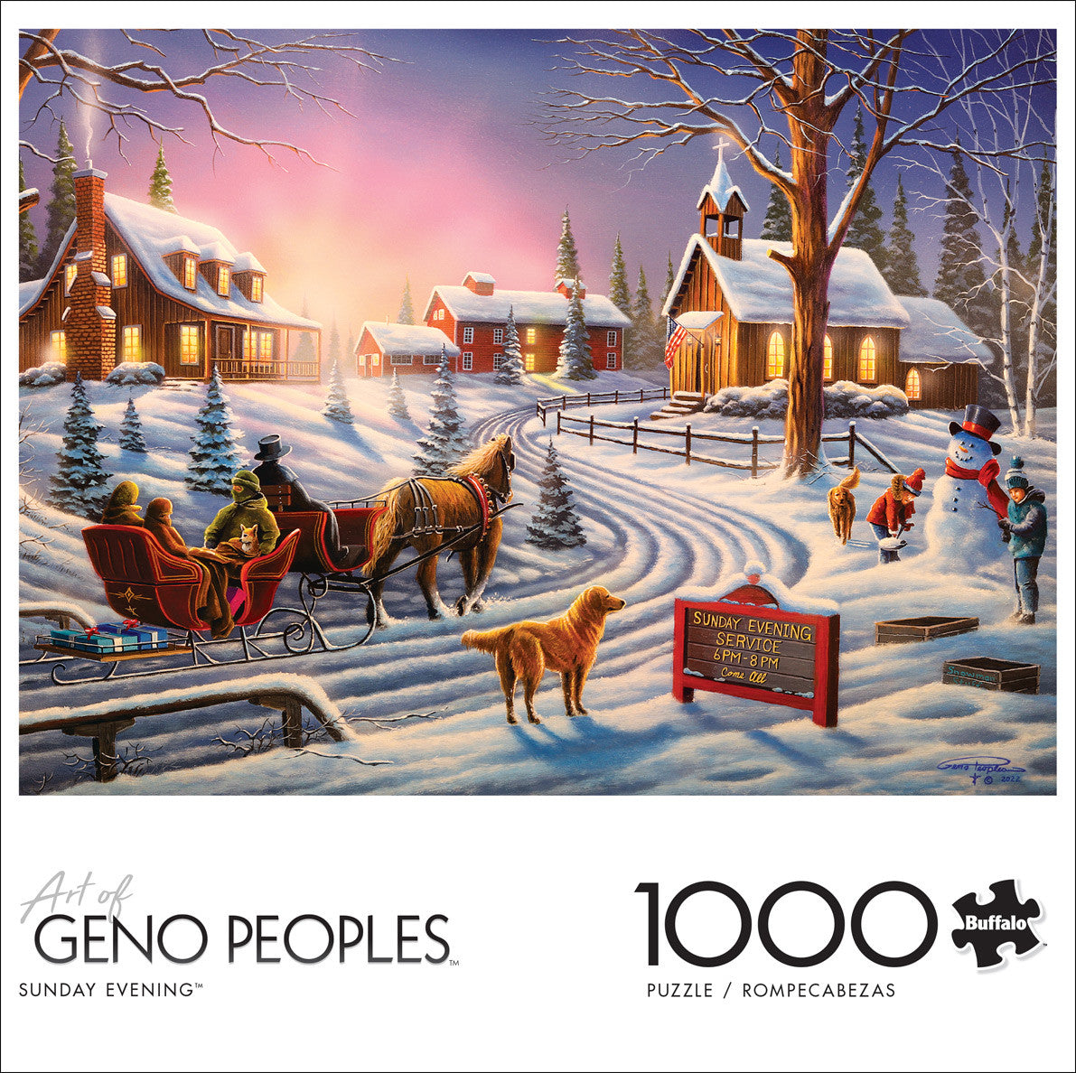 buffalo-games-sunday-evening-1000-teile-puzzle-winterdorf image 2