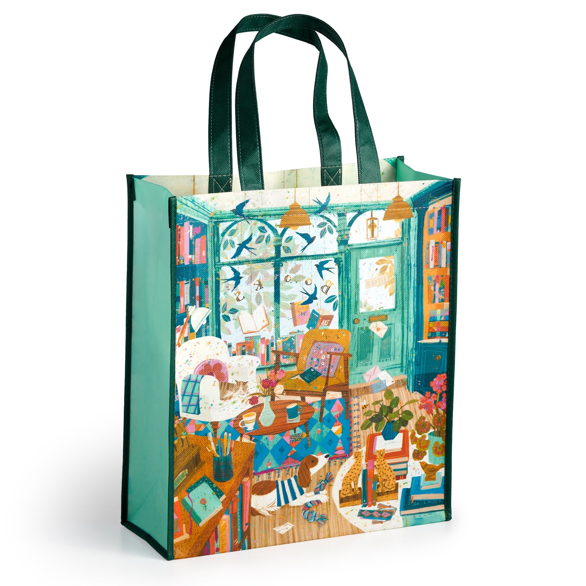 galison-bookshop-afternoon-einkaufstasche-recycling-b-cher image 2