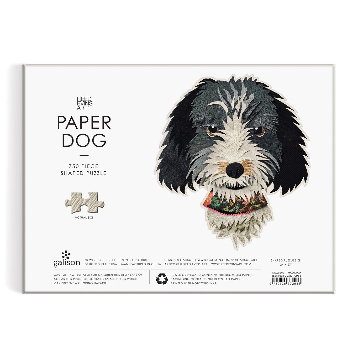 galison-paper-dogs-750-teile-shaped-puzzle-hunde image 3