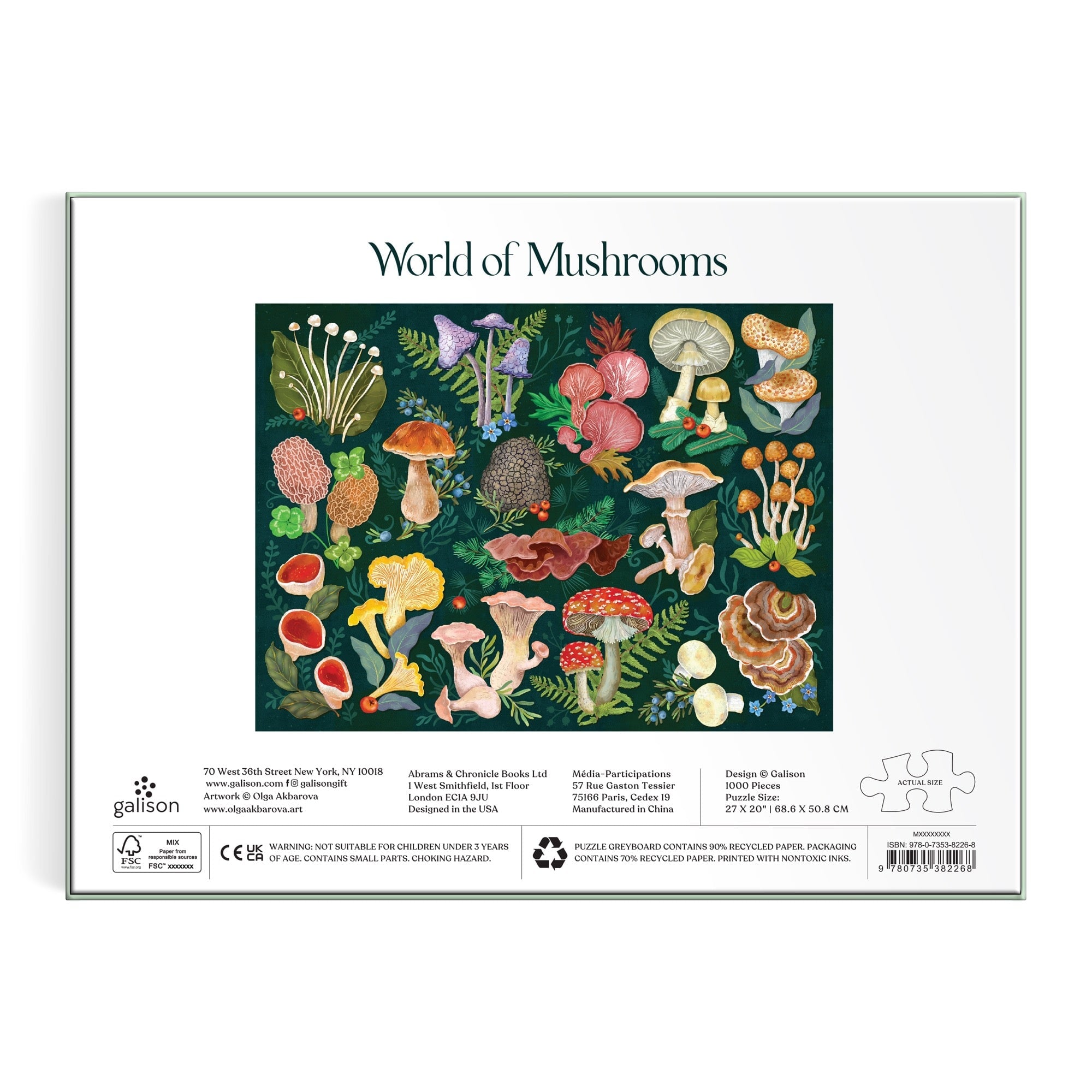 galison-world-of-mushrooms-puzzle-1000-teile-pilze-natur image 6