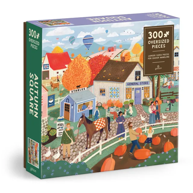 galison-autumn-square-puzzle-300-teile-herbst image 1