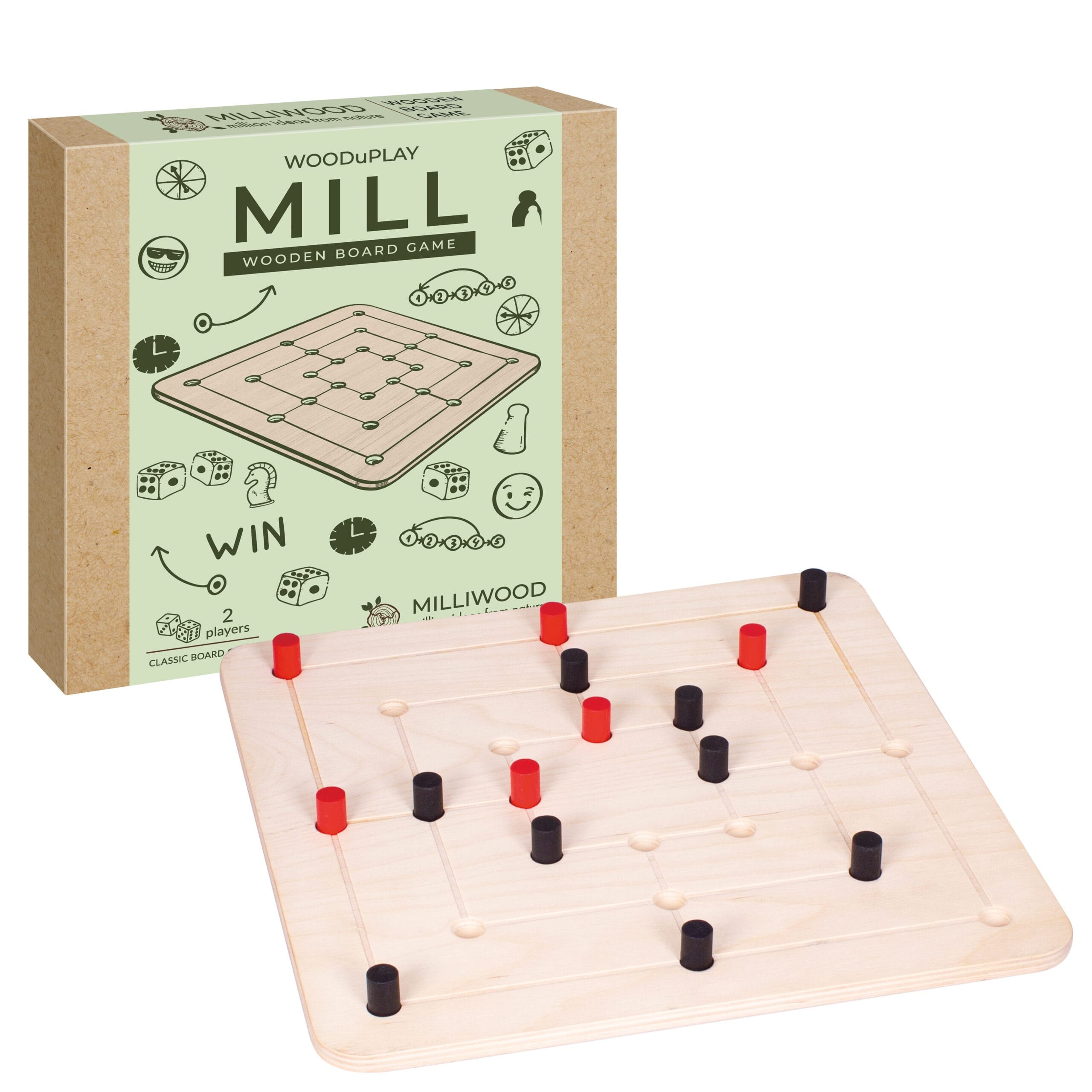 milliwood-wooduplay-mill-holzspiel-m-hle-f-r-2-personen image 1