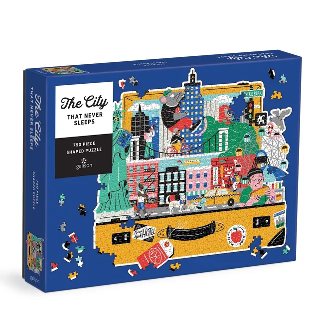 galison-the-city-that-never-sleeps-750-teile-shaped-puzzle image 1