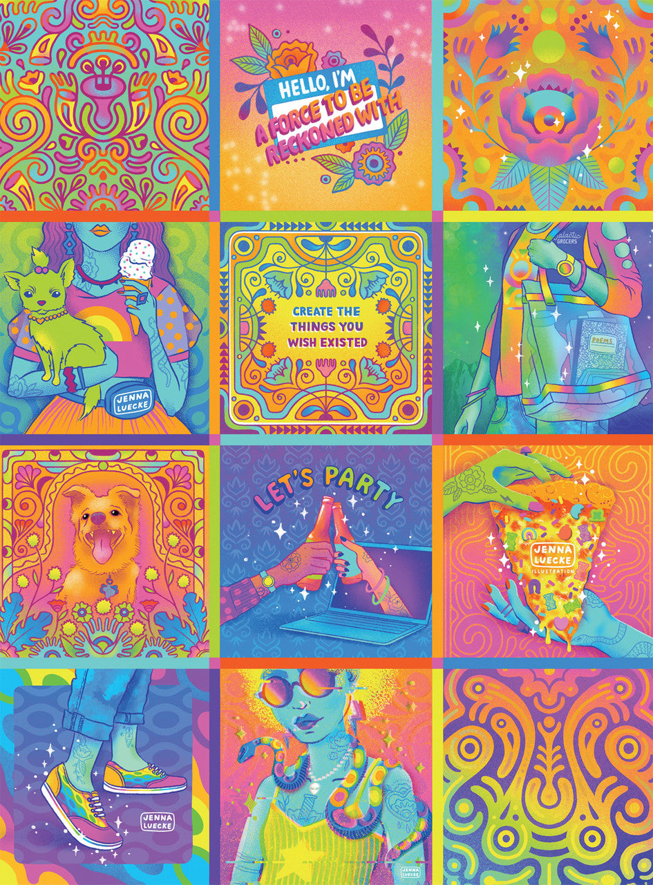 buffalo-games-bonjour-neon-1000-teile-puzzle-collage image 2