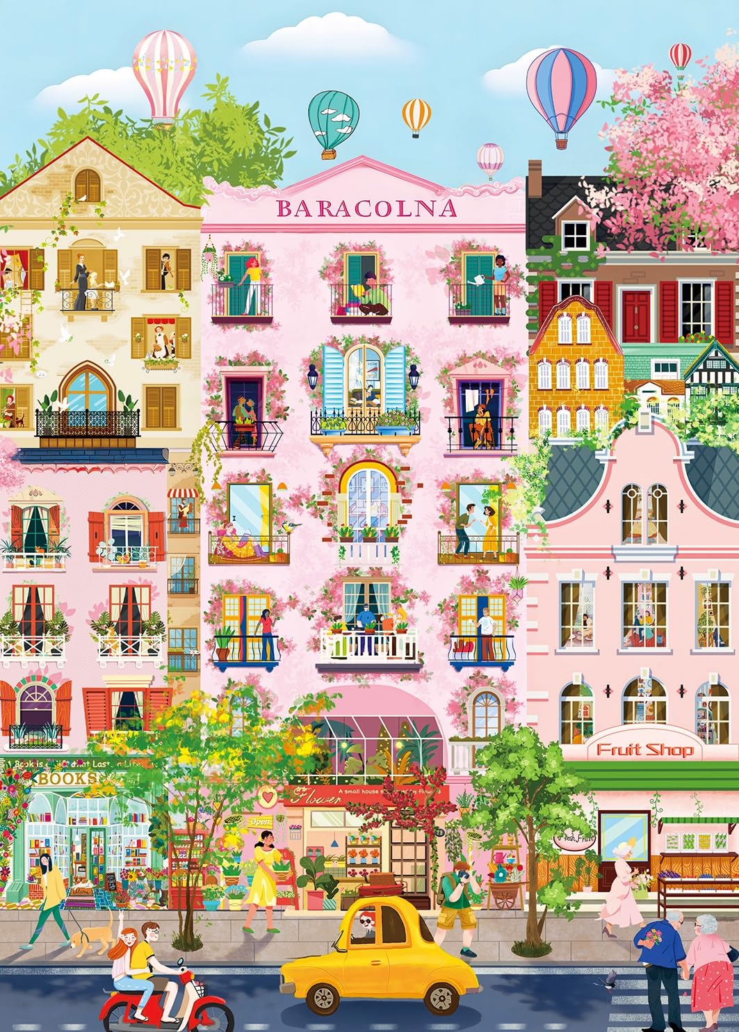 huadada-ferienhaus-puzzle-1000-teile-70x50-cm-mit-poster image 7