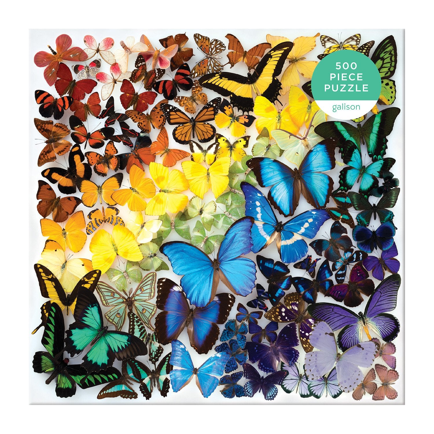 galison-rainbow-butterflies-500-teile-puzzle-schmetterling image 2