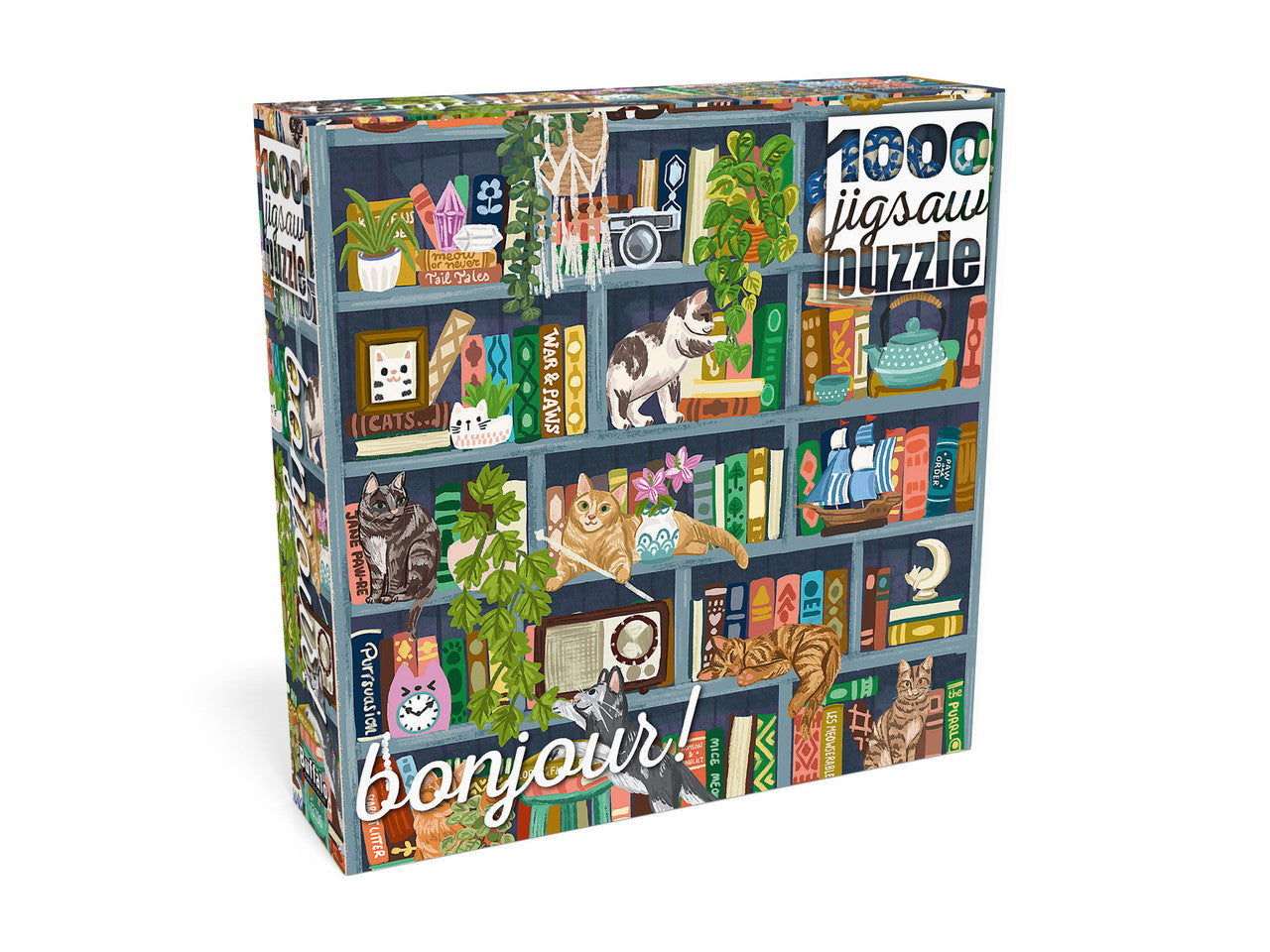 buffalo-games-cats-at-home-library-1000-teile-puzzle-katzen image 4