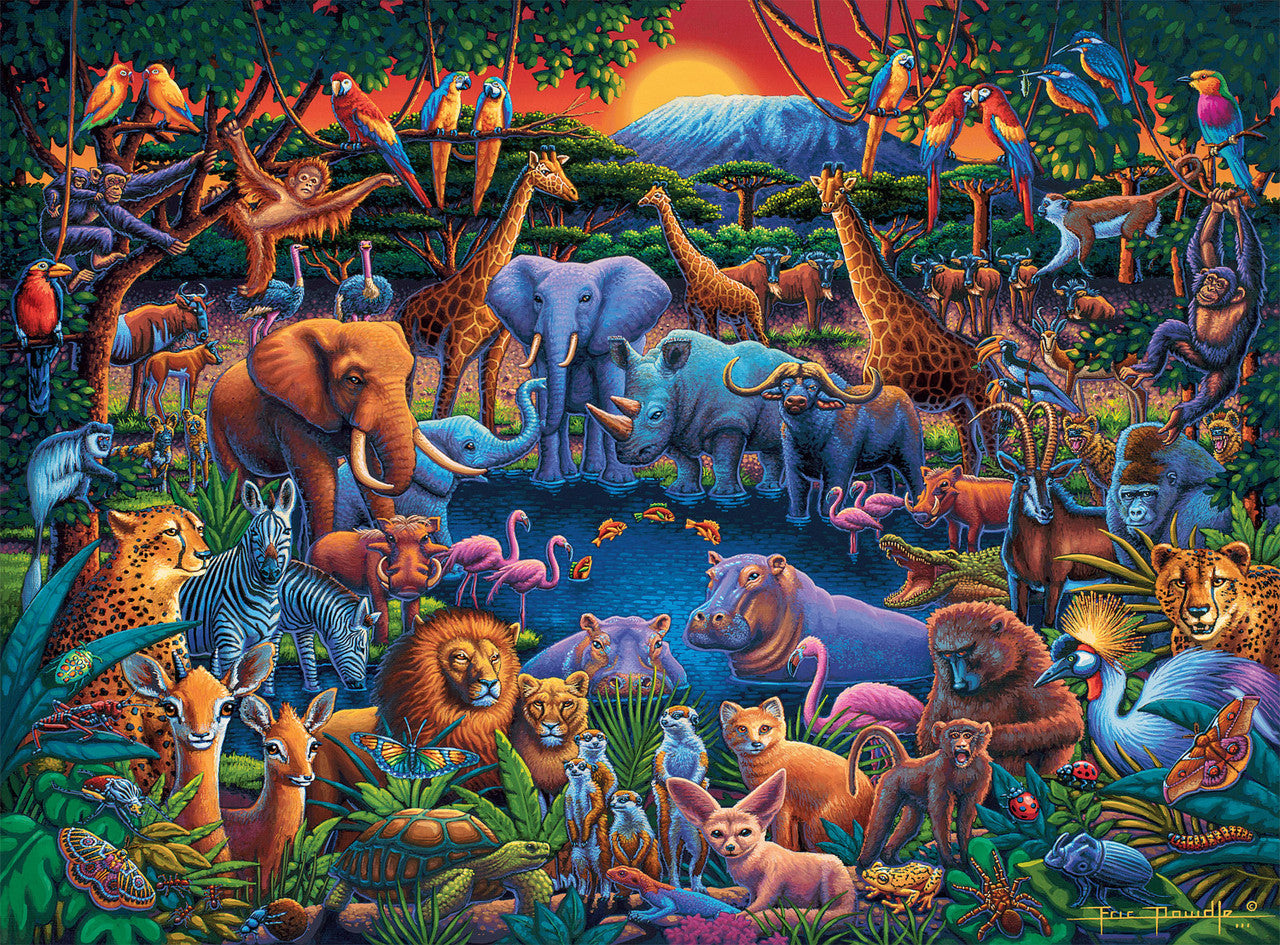 buffalo-games-eric-dowdle-wild-africa-puzzle-1000-teile-safari image 1