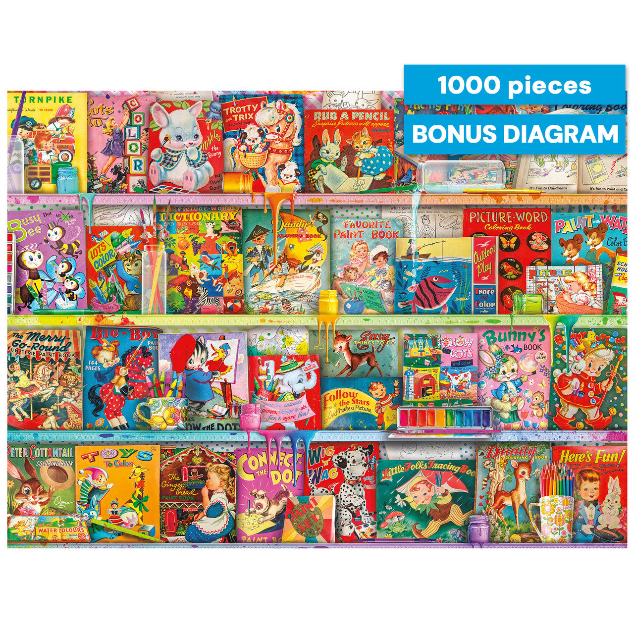 buffalo-games-aimee-stewart-kitschy-funbook-nook-1000-teile-puzzle image 1