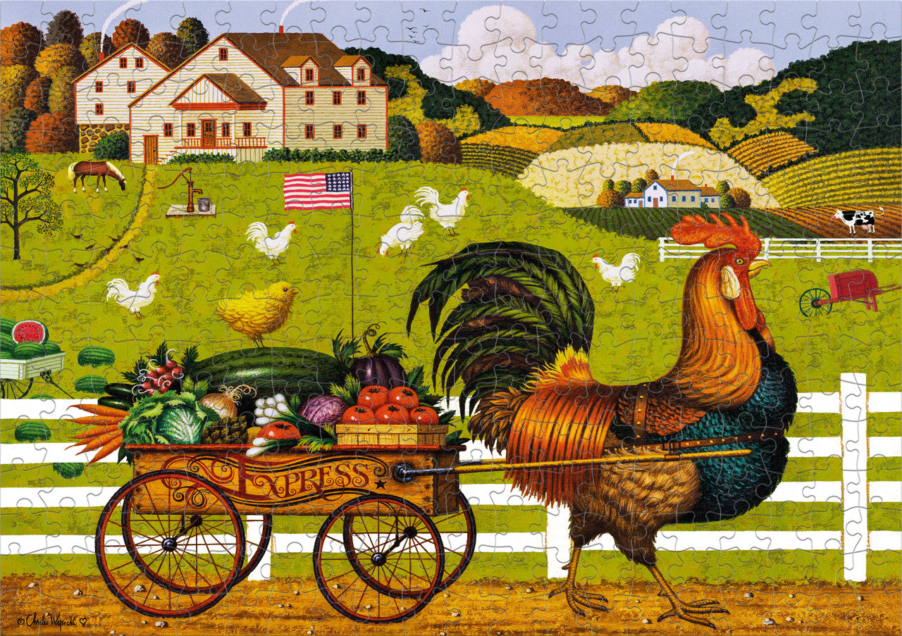 buffalo-games-rooster-express-300-teile-puzzle-bauernhof image 1