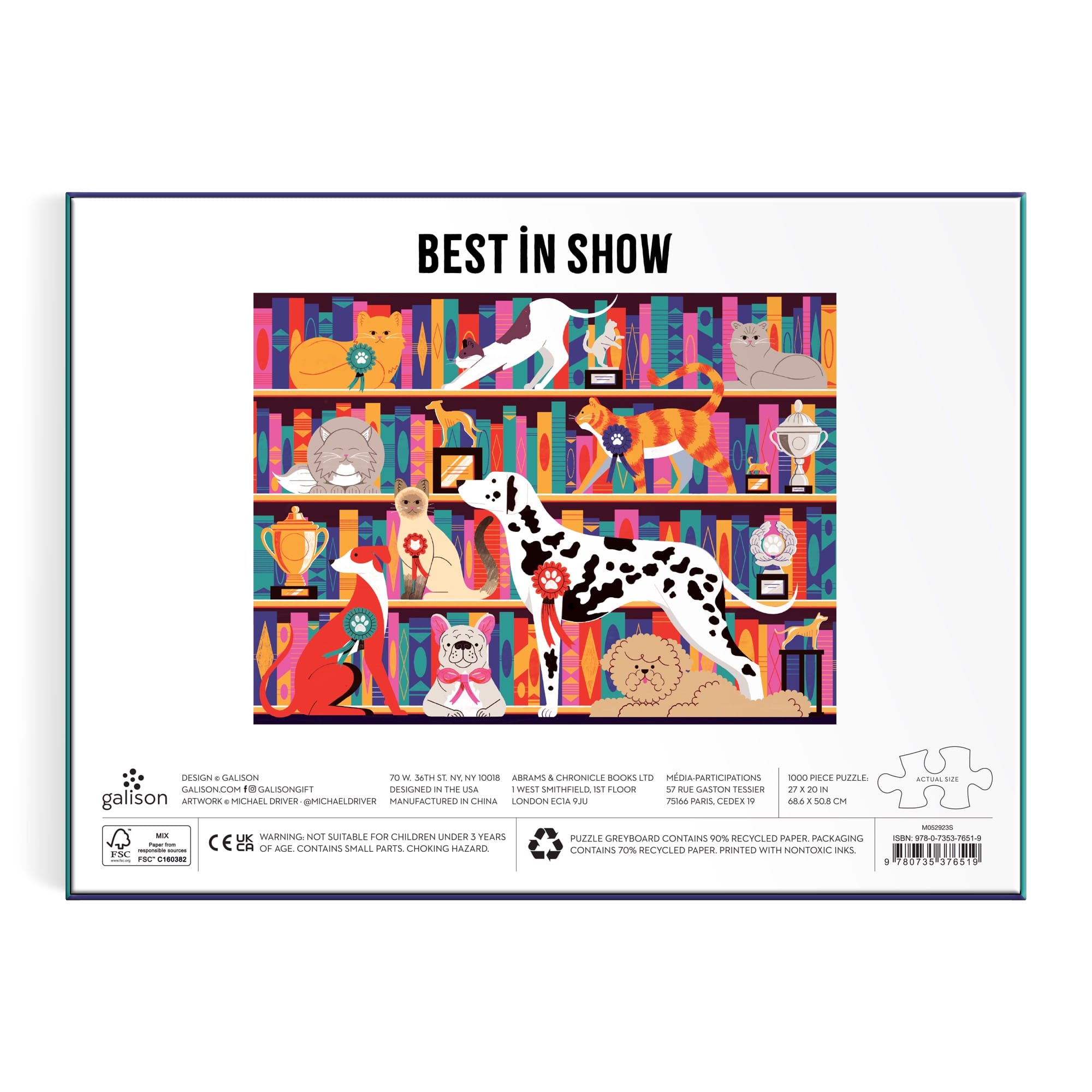 galison-best-in-show-1000-teile-puzzle-katzen-hunde image 5