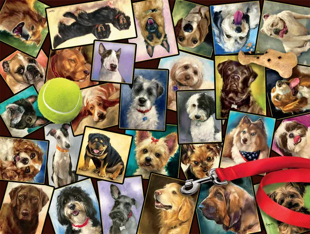 buffalo-games-dog-days-best-of-friends-puzzle-750-teile-hunde image 1