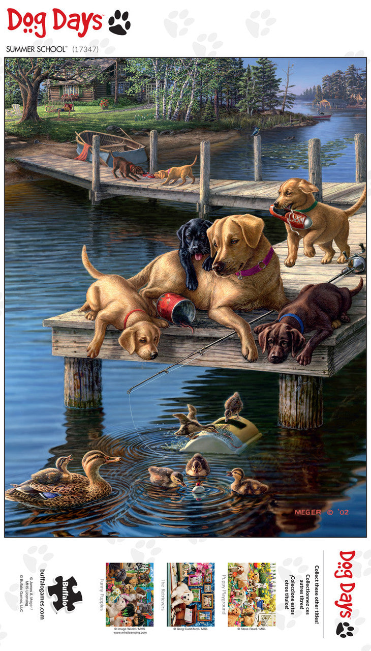 buffalo-games-dog-days-summer-school-puzzle-750-teile-hunde image 3