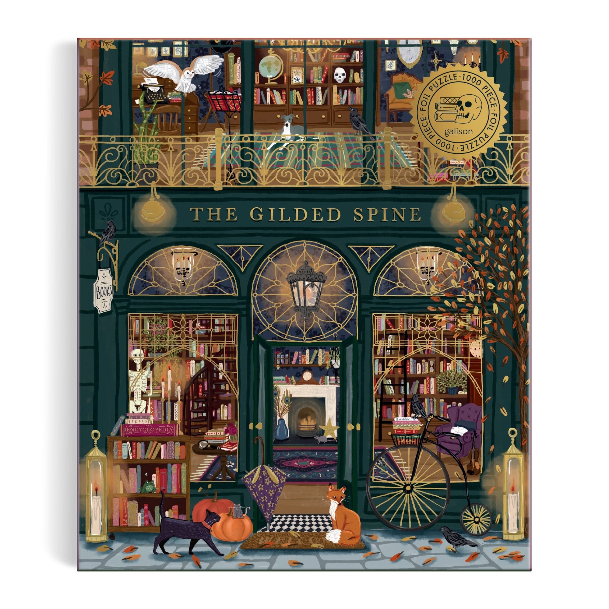 galison-the-gilded-spine-1000-teile-folien-puzzle-buch image 2