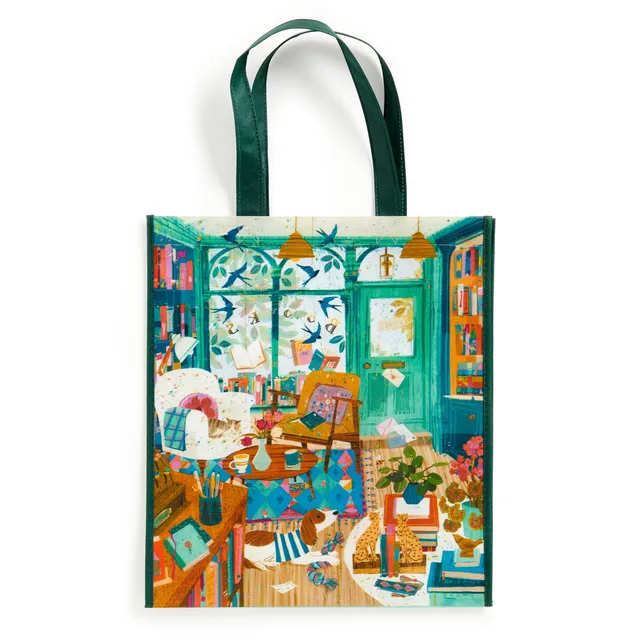 galison-bookshop-afternoon-einkaufstasche-recycling-b-cher image 1