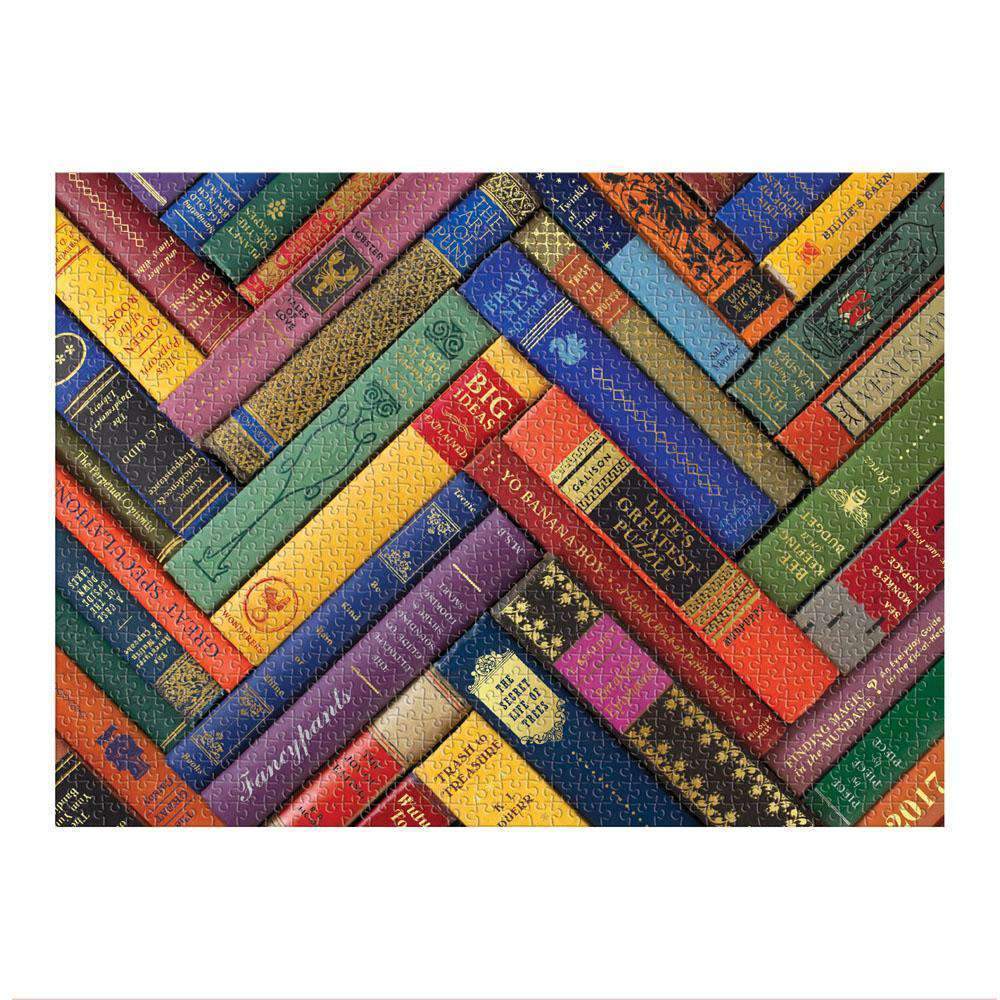 galison-phat-dog-vintage-library-1000-teile-puzzle-goldfolie image 2