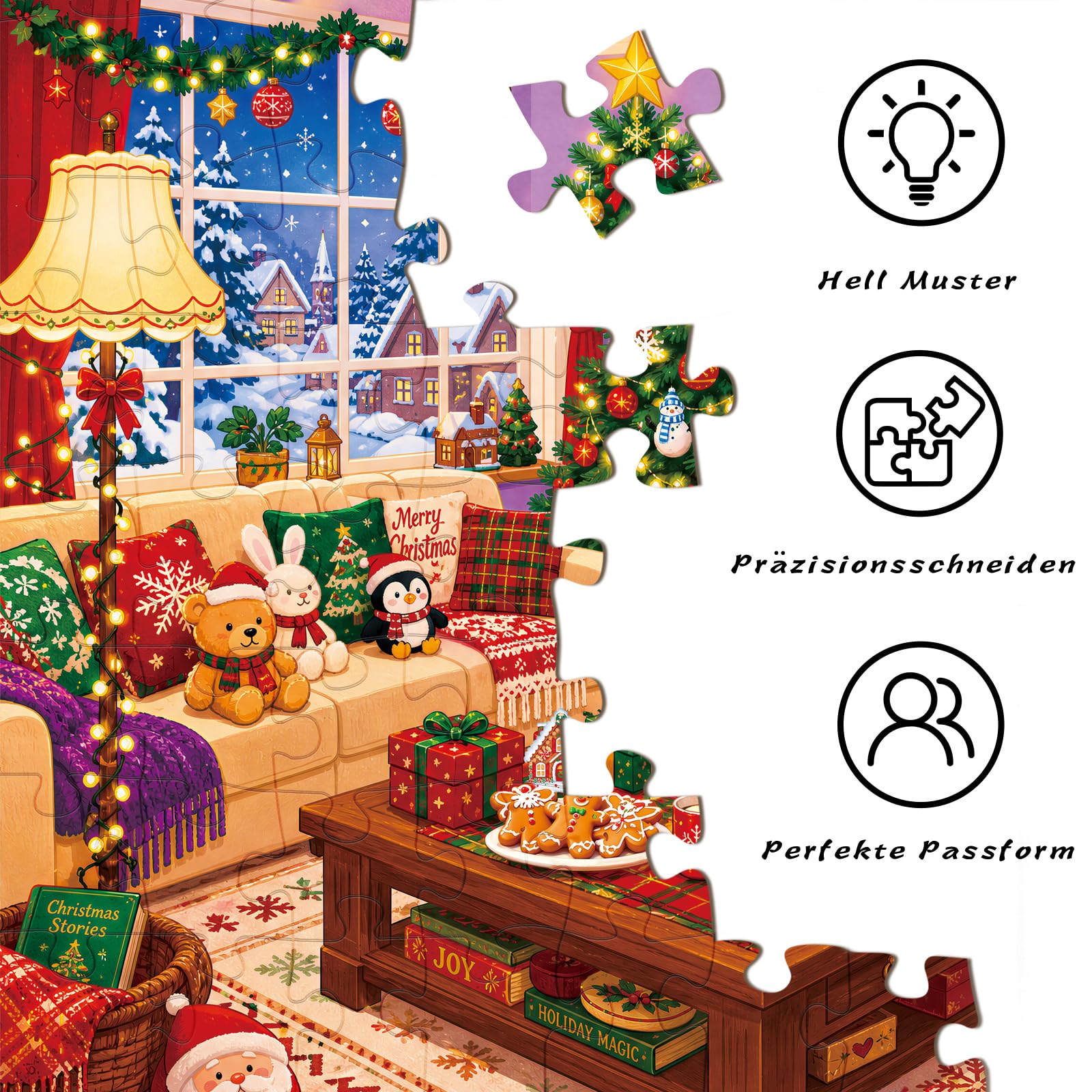 huadada-gem-tliches-weihnachten-puzzle-1000-teile-70x50 image 3