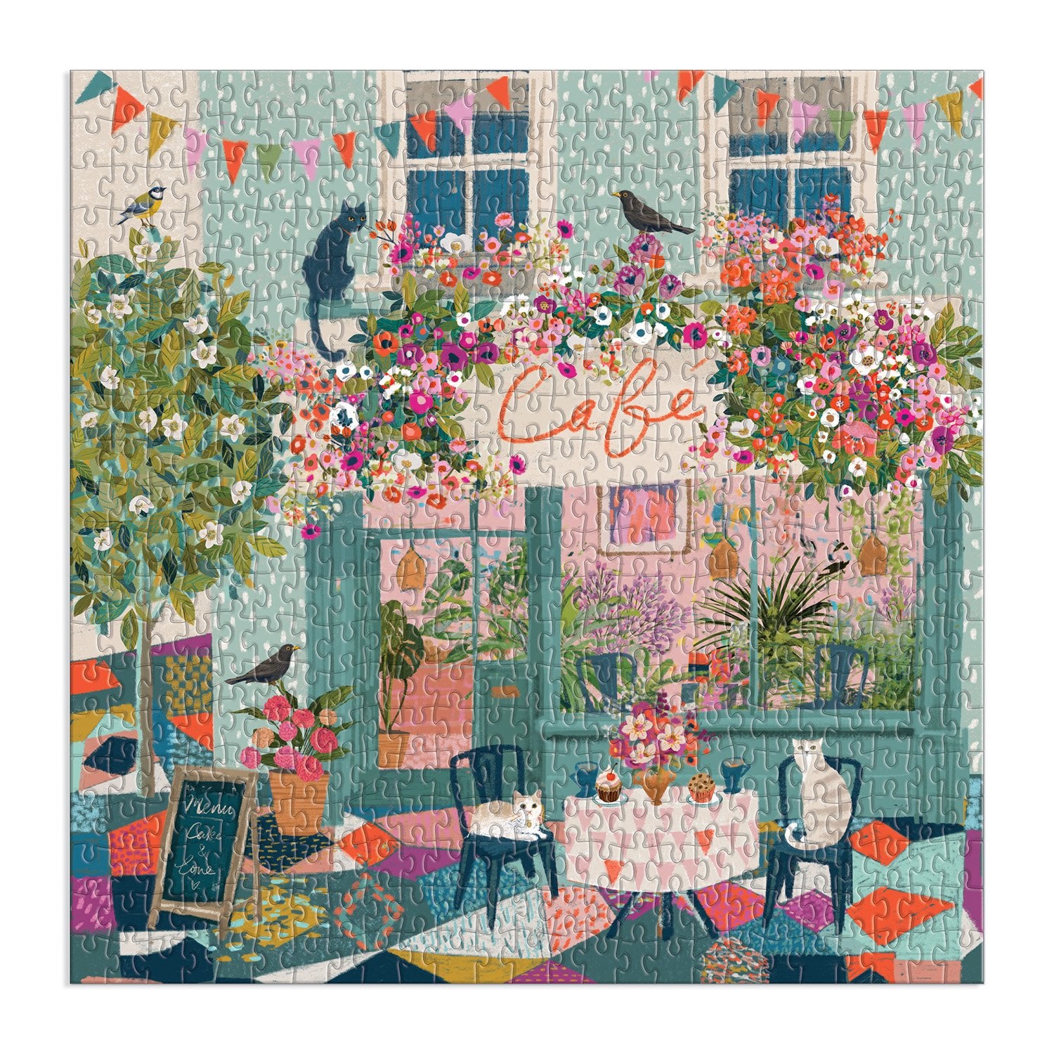 galison-afternoon-tea-500-teile-puzzle-katzen-caf image 3