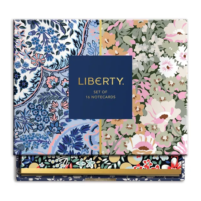 galison-liberty-london-floral-gru-kartenset-16-karten-blanko image 1