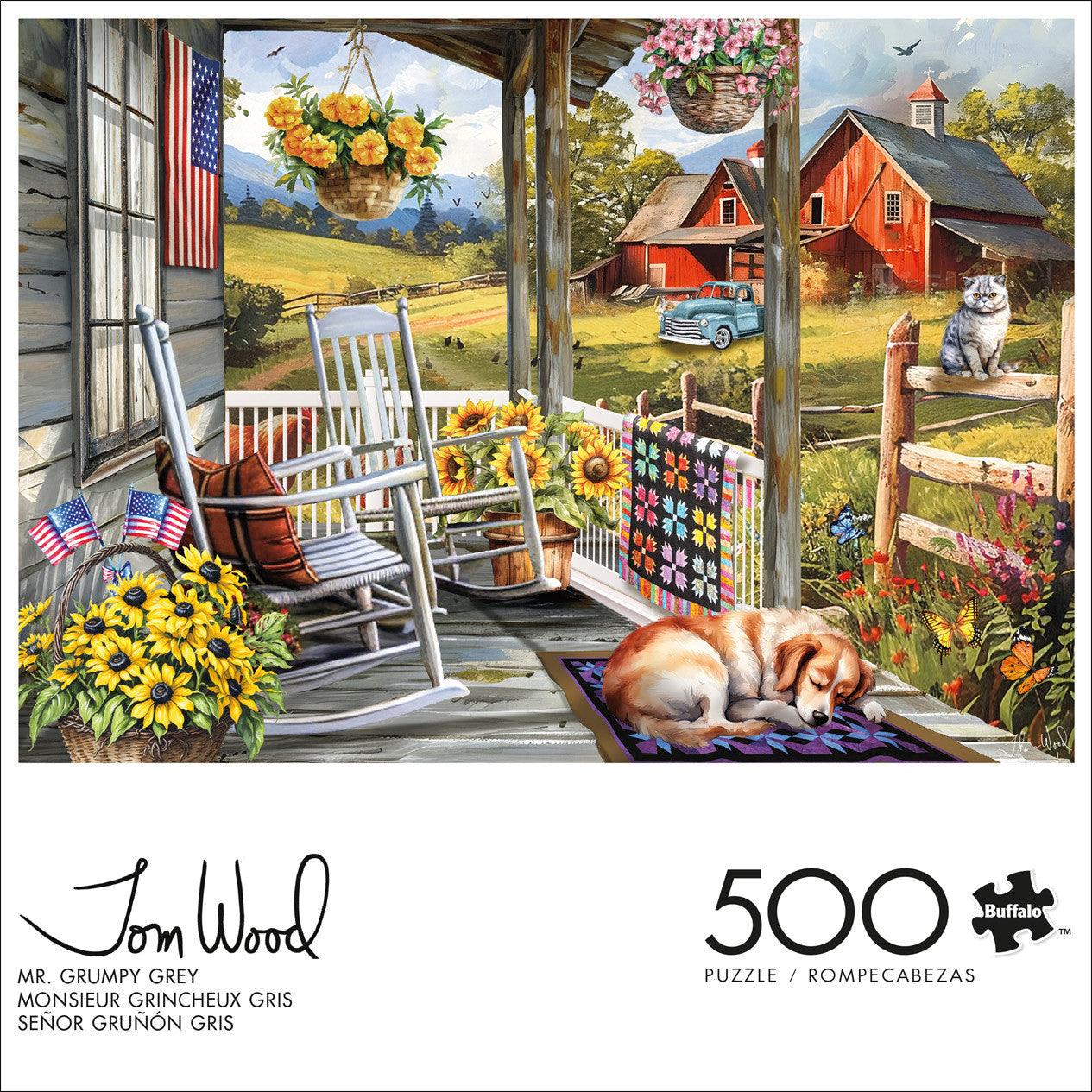 buffalo-games-tom-wood-mr-grumpy-grey-500-teile-puzzle-katze image 2