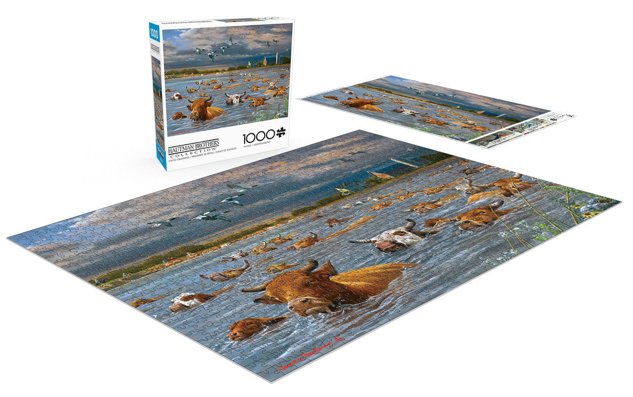 buffalo-games-hautman-cattle-crossing-puzzle-1000-teile-k-he image 3