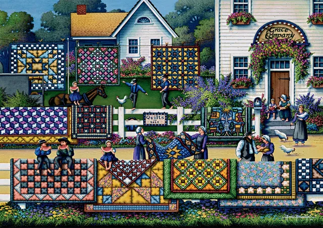 buffalo-games-amish-quilts-puzzle-300-teile-large-piece image 1