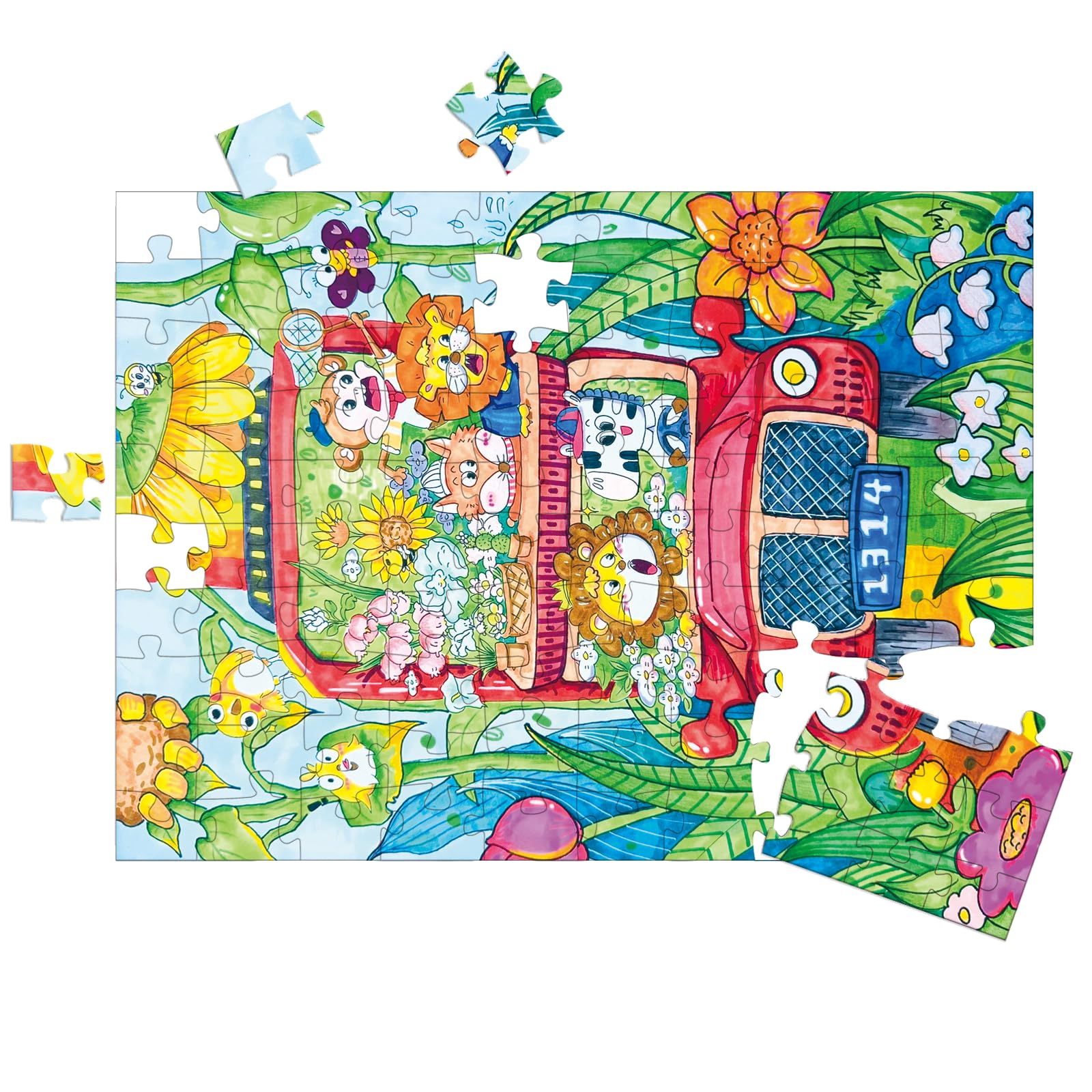 huadada-100-teile-kinderpuzzle-fr-hlingsbus-38x25-cm image 7