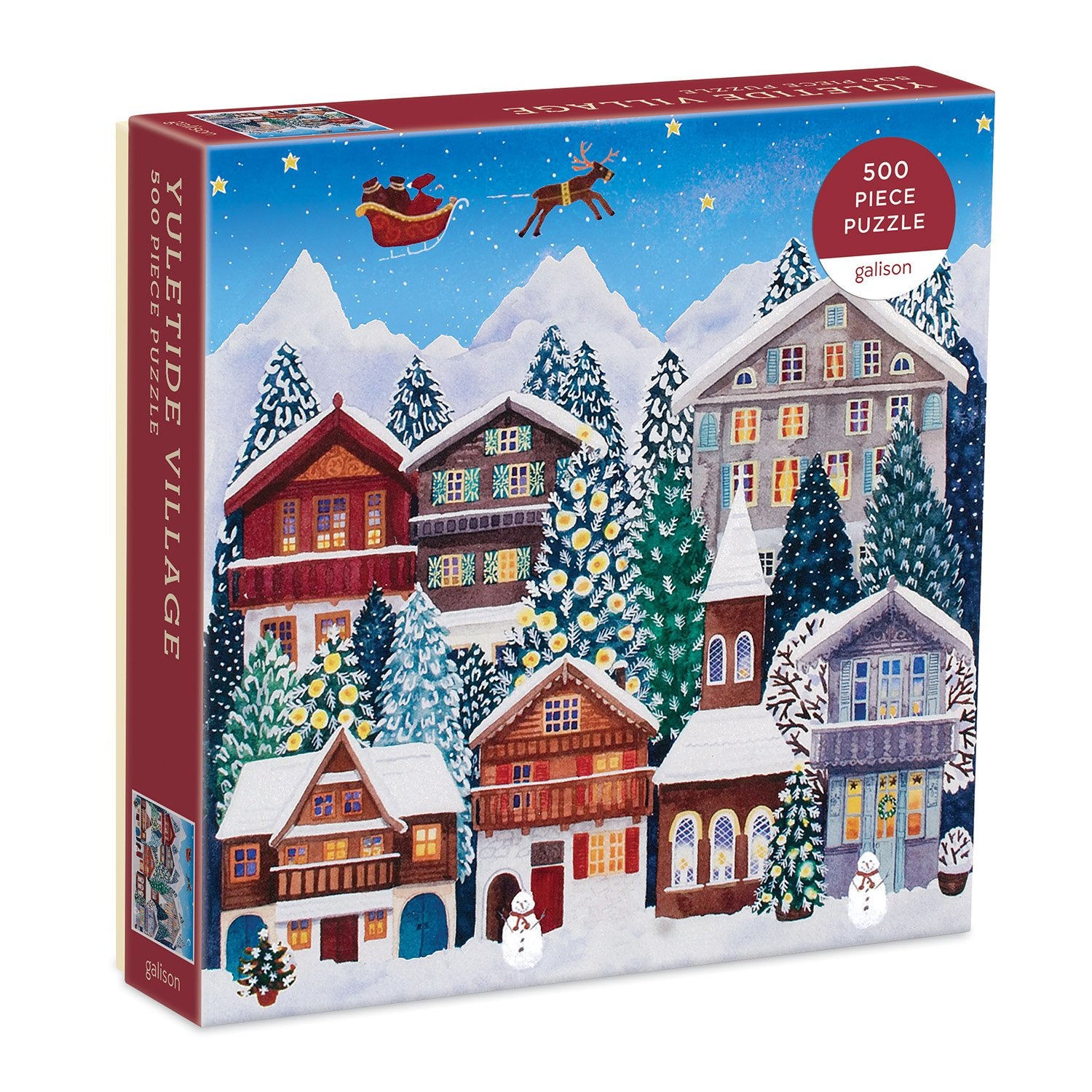 galison-yuletide-village-500-teile-puzzle-weihnachtsdorf image 1