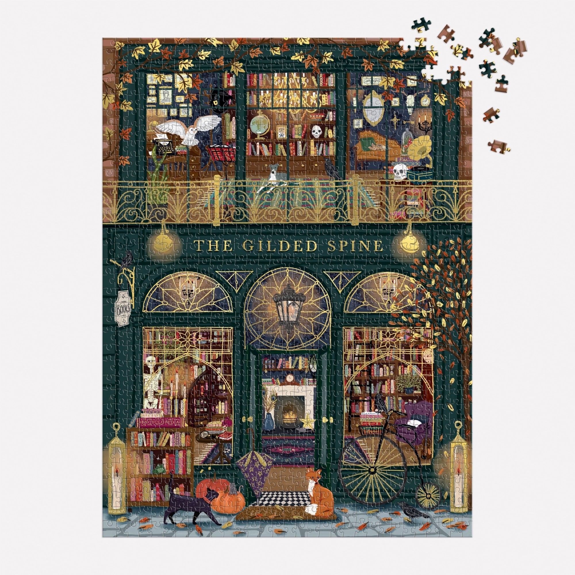 galison-the-gilded-spine-1000-teile-folien-puzzle-buch image 4