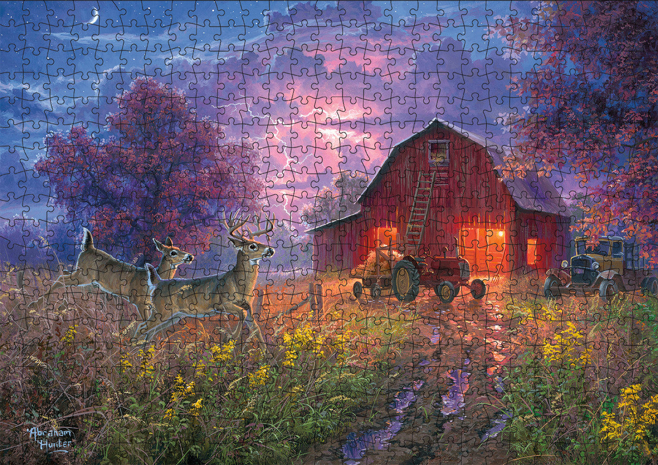 buffalo-games-hunter-night-run-puzzle-500-teile-hirsche image 1