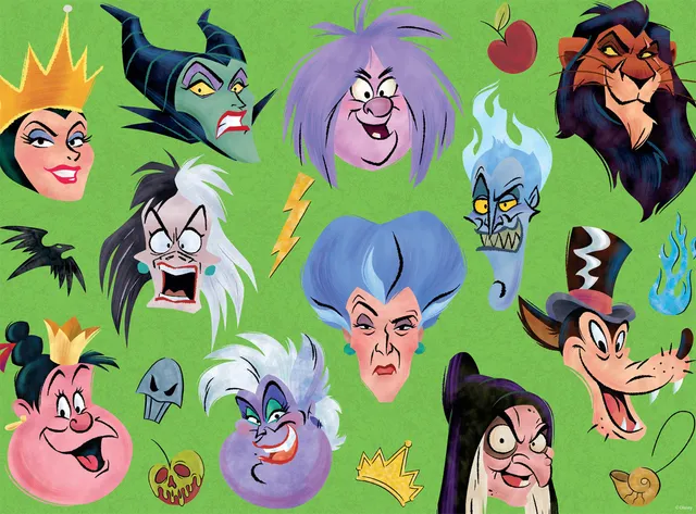 buffalo-games-disney-villains-collage-faces-puzzle-1000-teile image 1