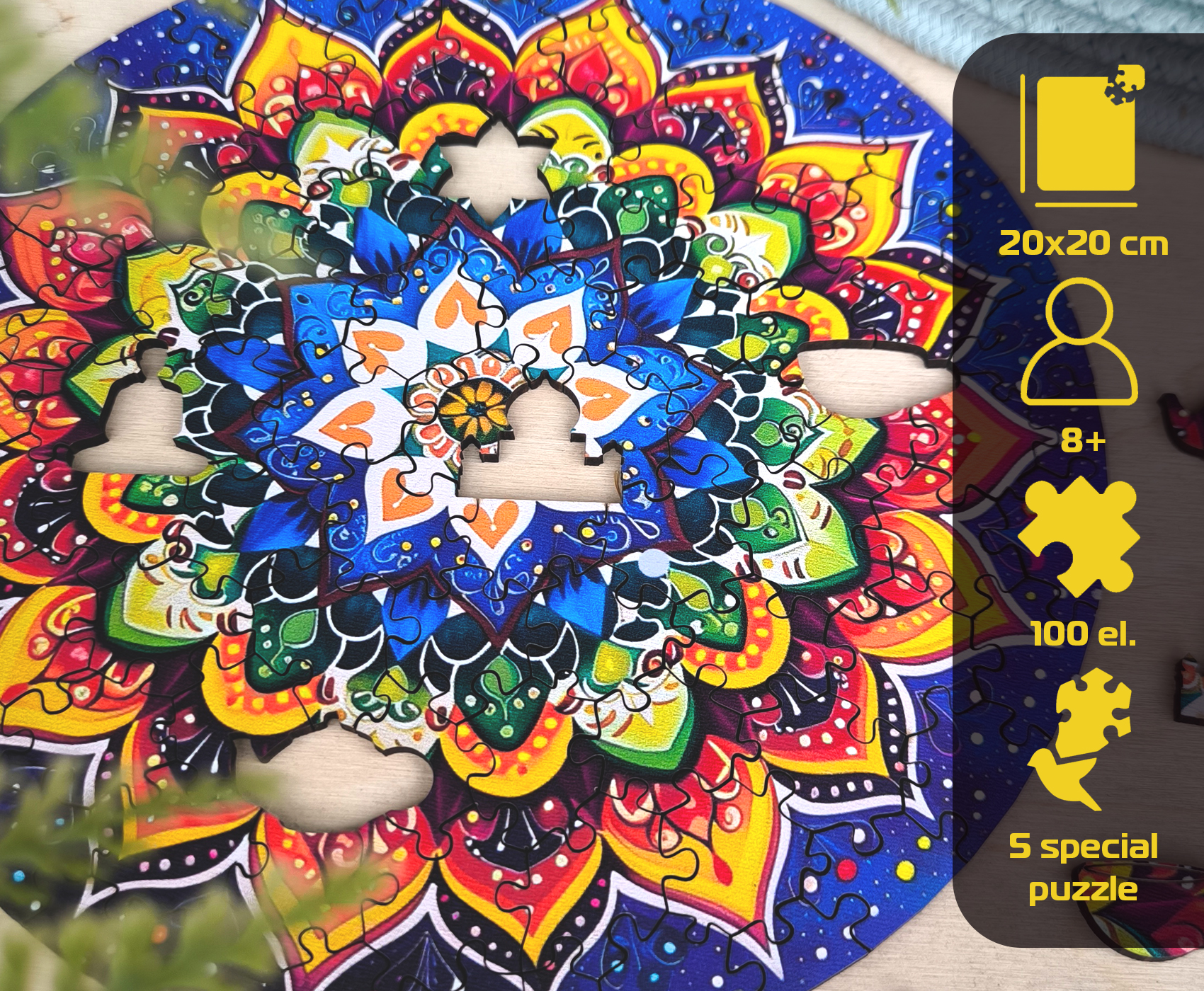 milliwood-peace-and-harmony-nacht-mandala-holzpuzzle-100-teile image 5