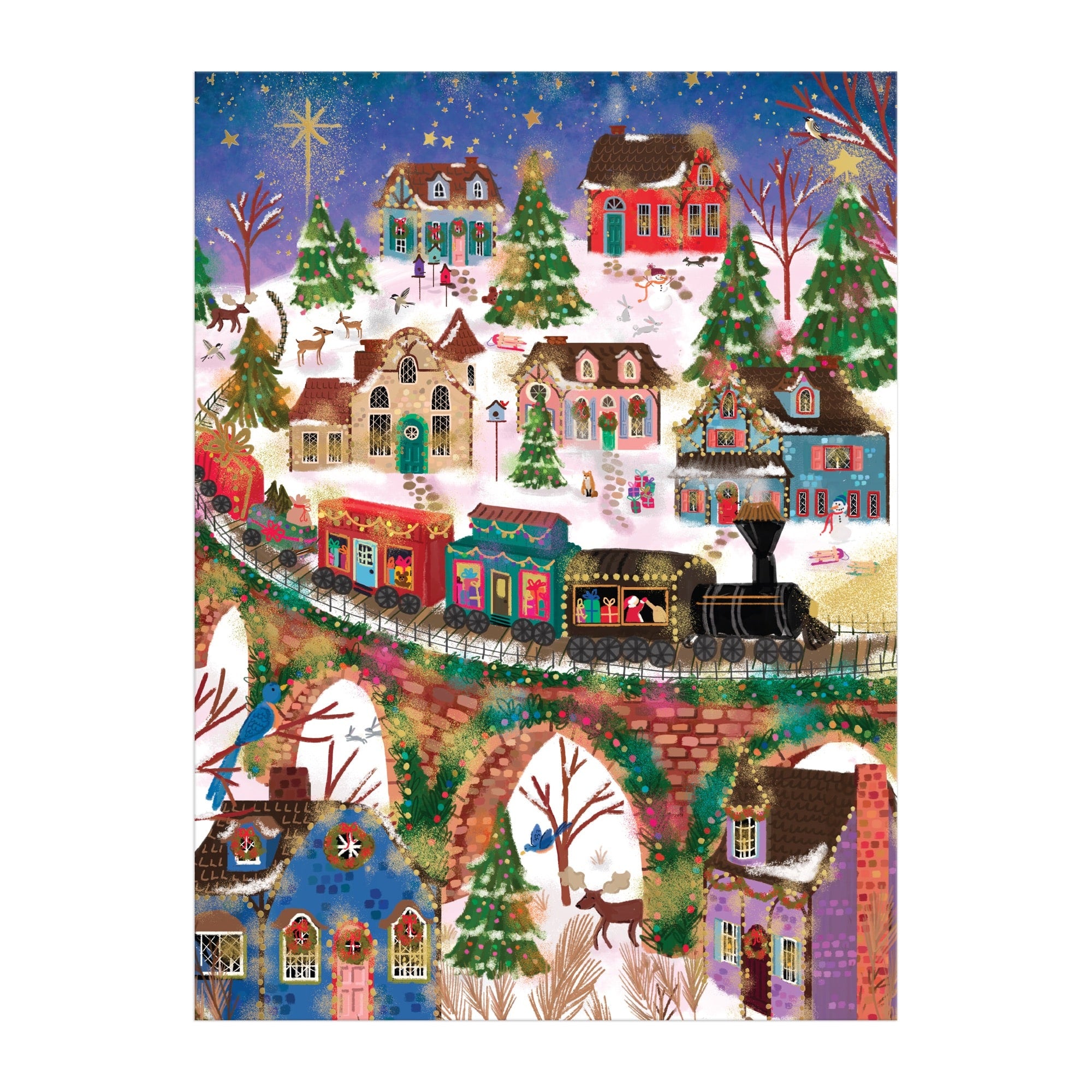 galison-twinkletown-express-puzzle-1000-teile-goldfolie image 6