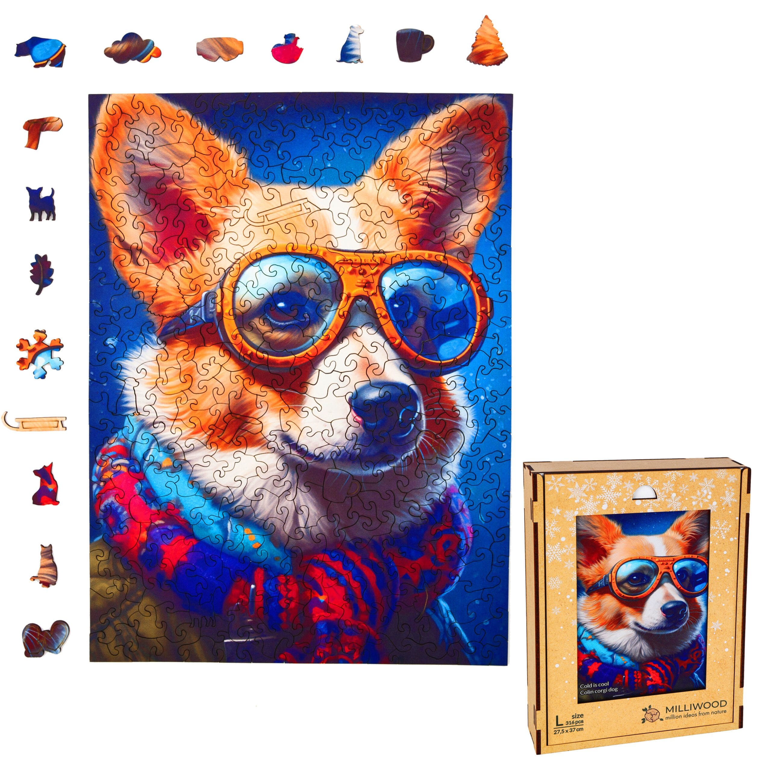 milliwood-cold-is-cool-holzpuzzle-hund-colin-316-teile image 6