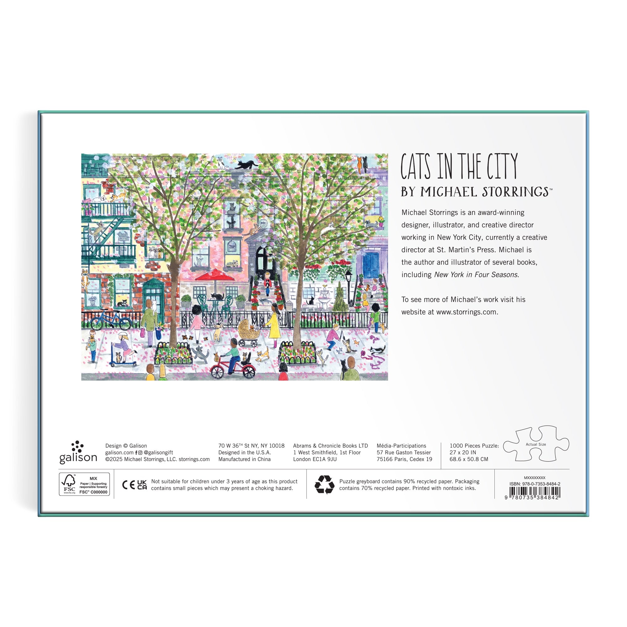 galison-storrings-cats-in-the-city-puzzle-1000-teile-katzen image 6