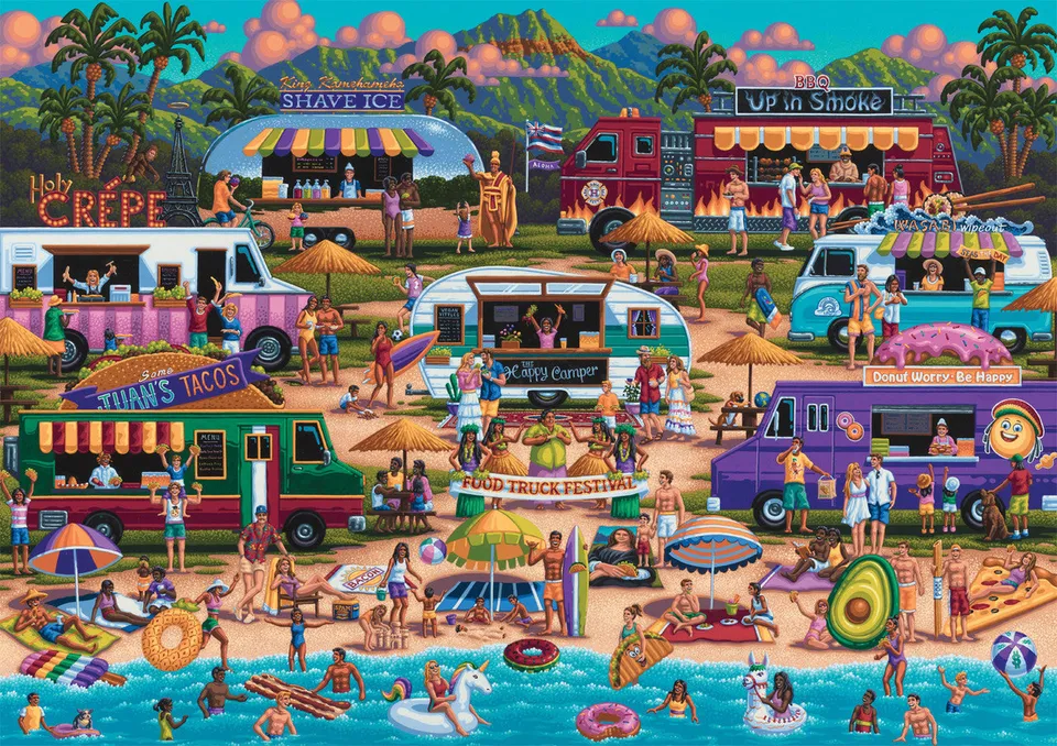 buffalo-games-hawaiian-food-truck-300-teile-puzzle-strand image 1