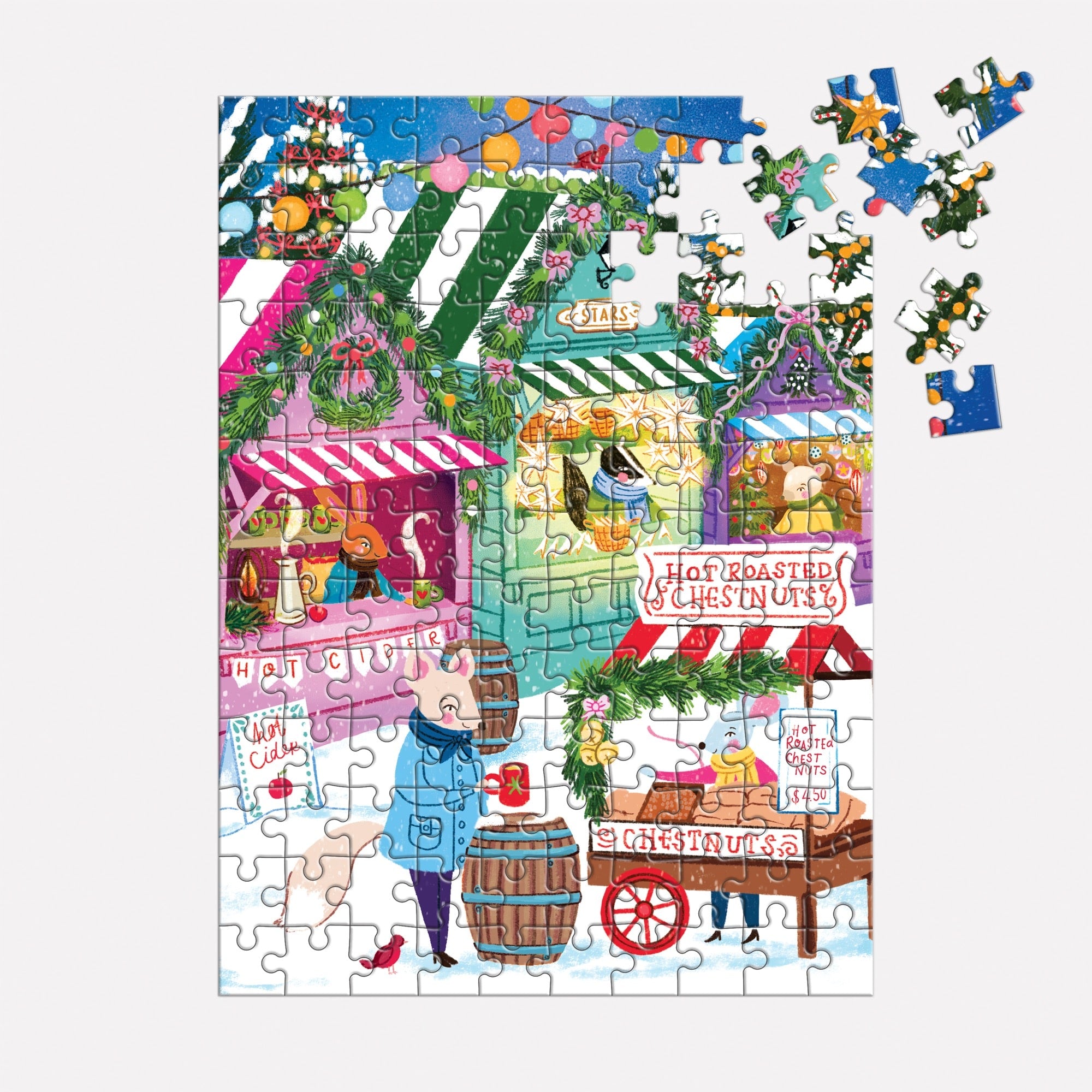 galison-holiday-market-puzzle-anh-nger-130-teile-weihnachten image 3