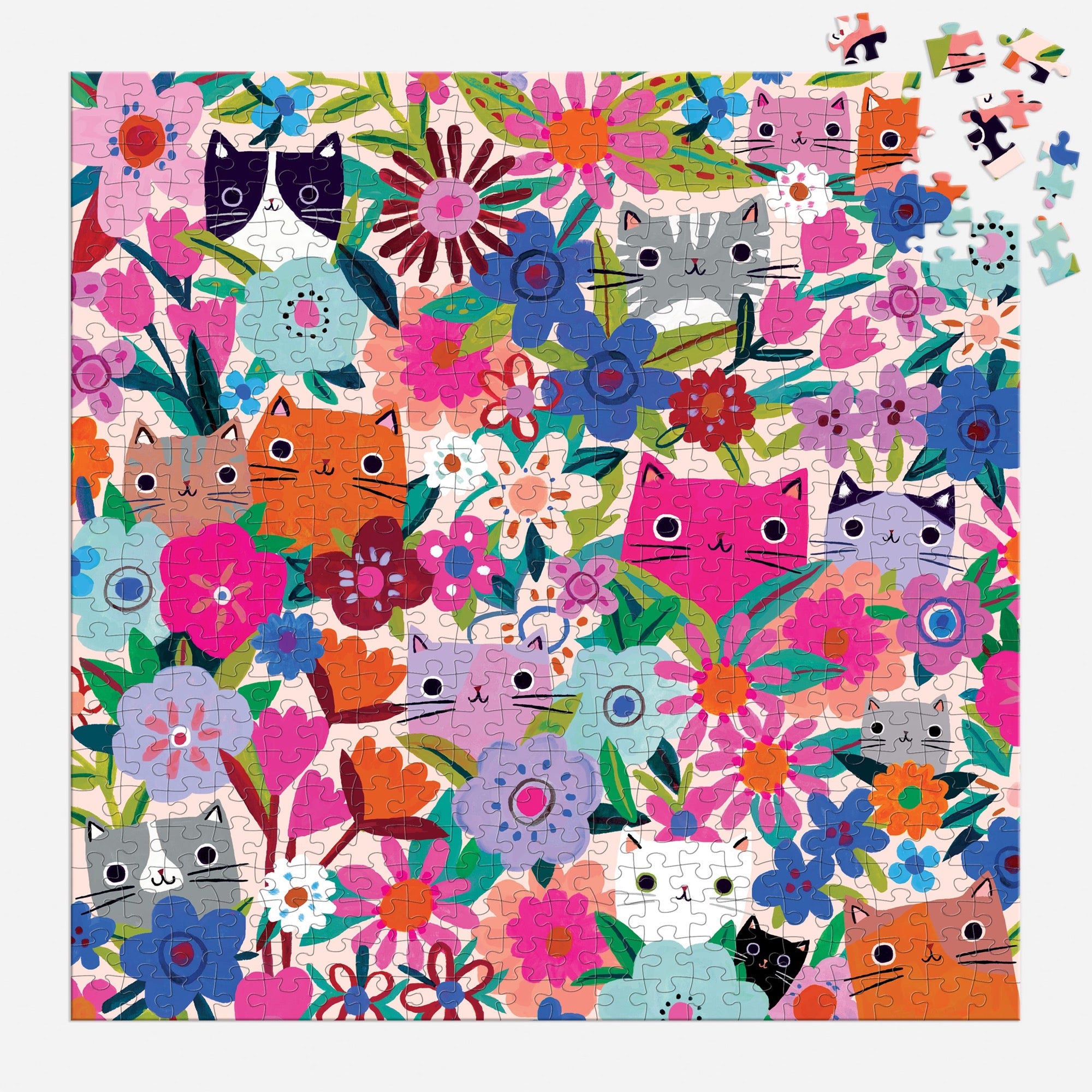 galison-blooming-cats-500-teile-puzzle-katzen-blumen image 4