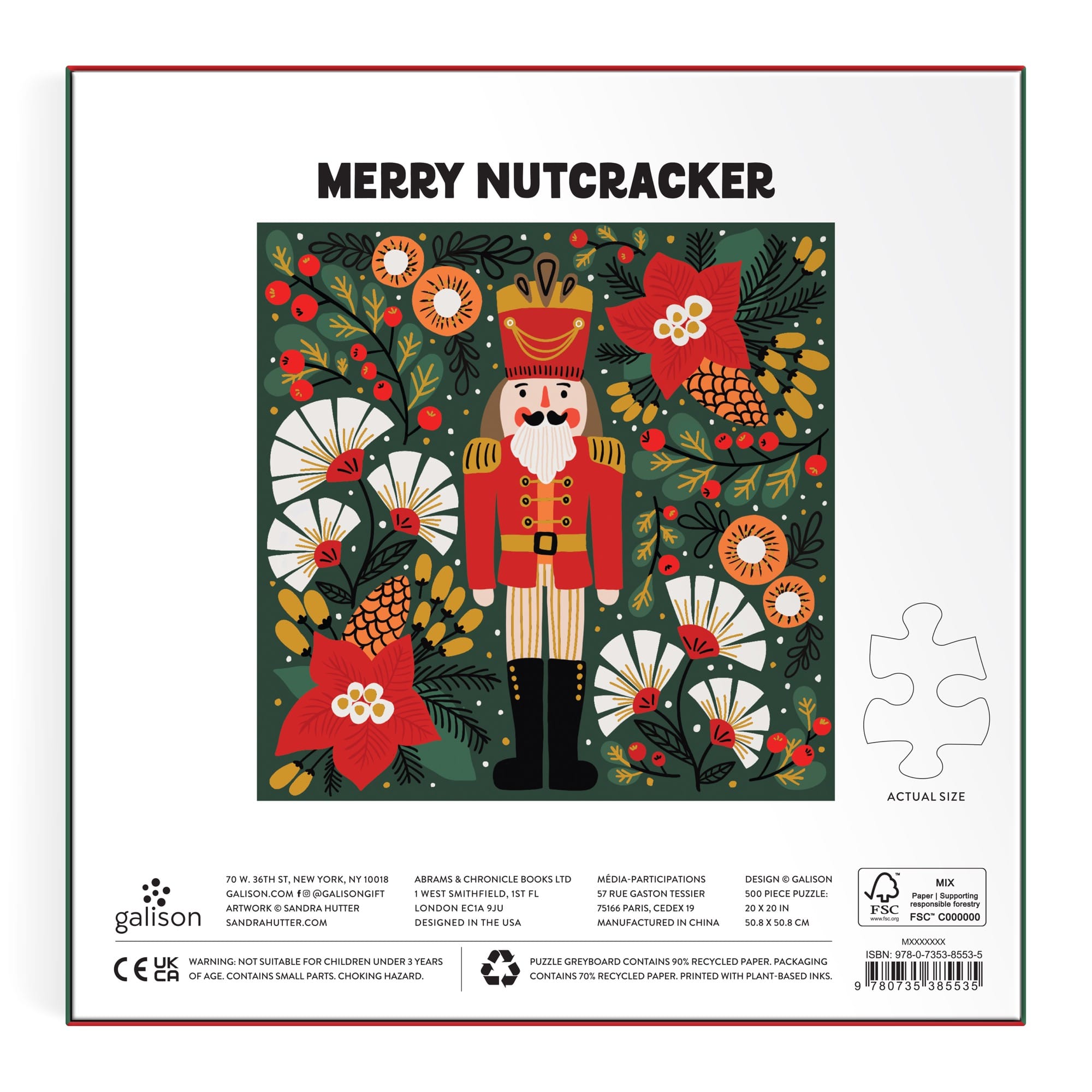 galison-merry-nutcracker-puzzle-500-teile-folie-weihnachten image 6