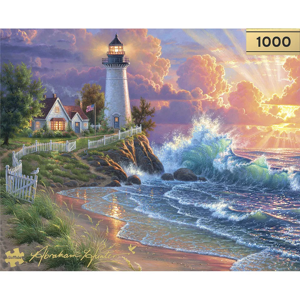 buffalo-games-gold-light-of-hope-puzzle-1000-teile-leuchtturm image 1